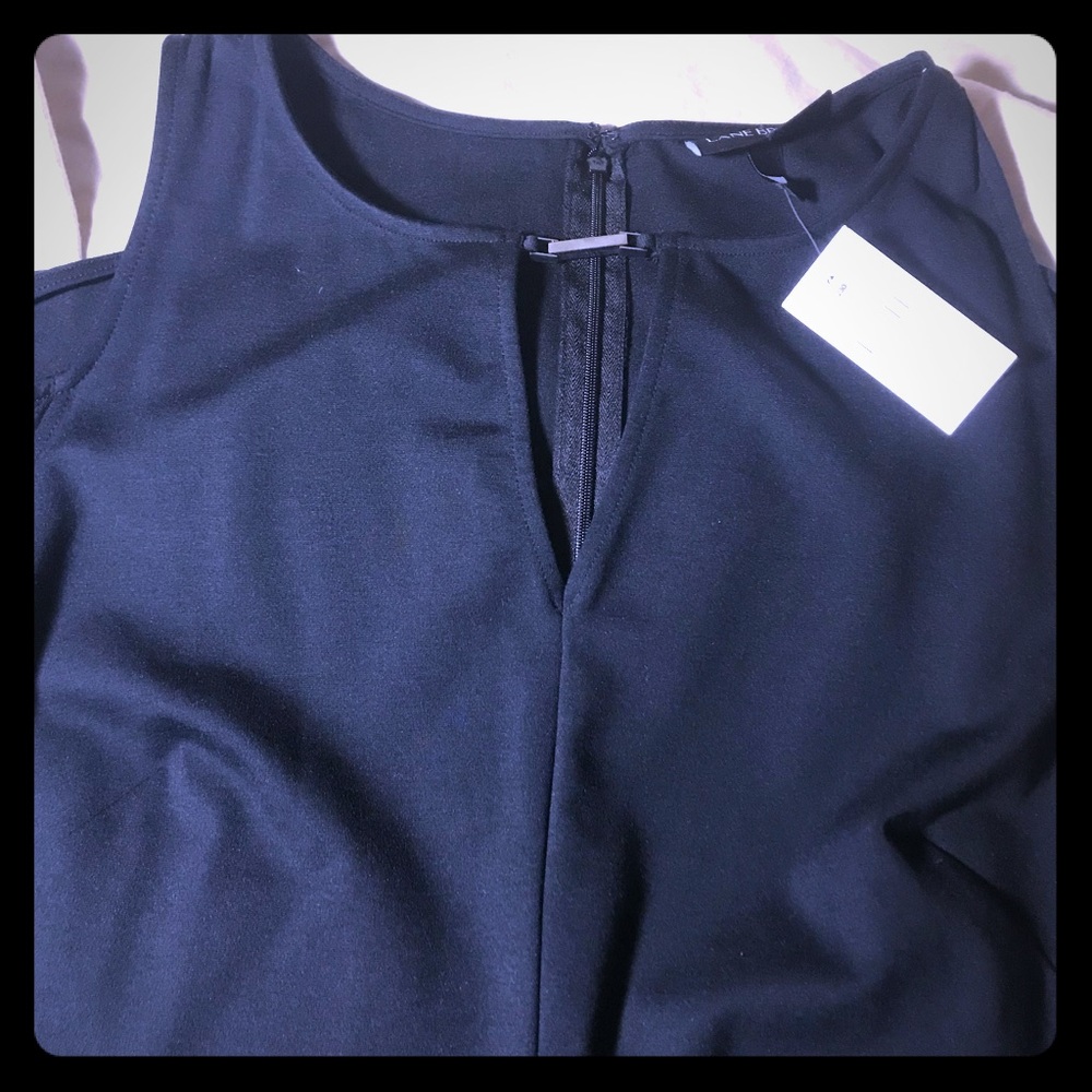 LB Black cold shoulder sleeve cocktail dress